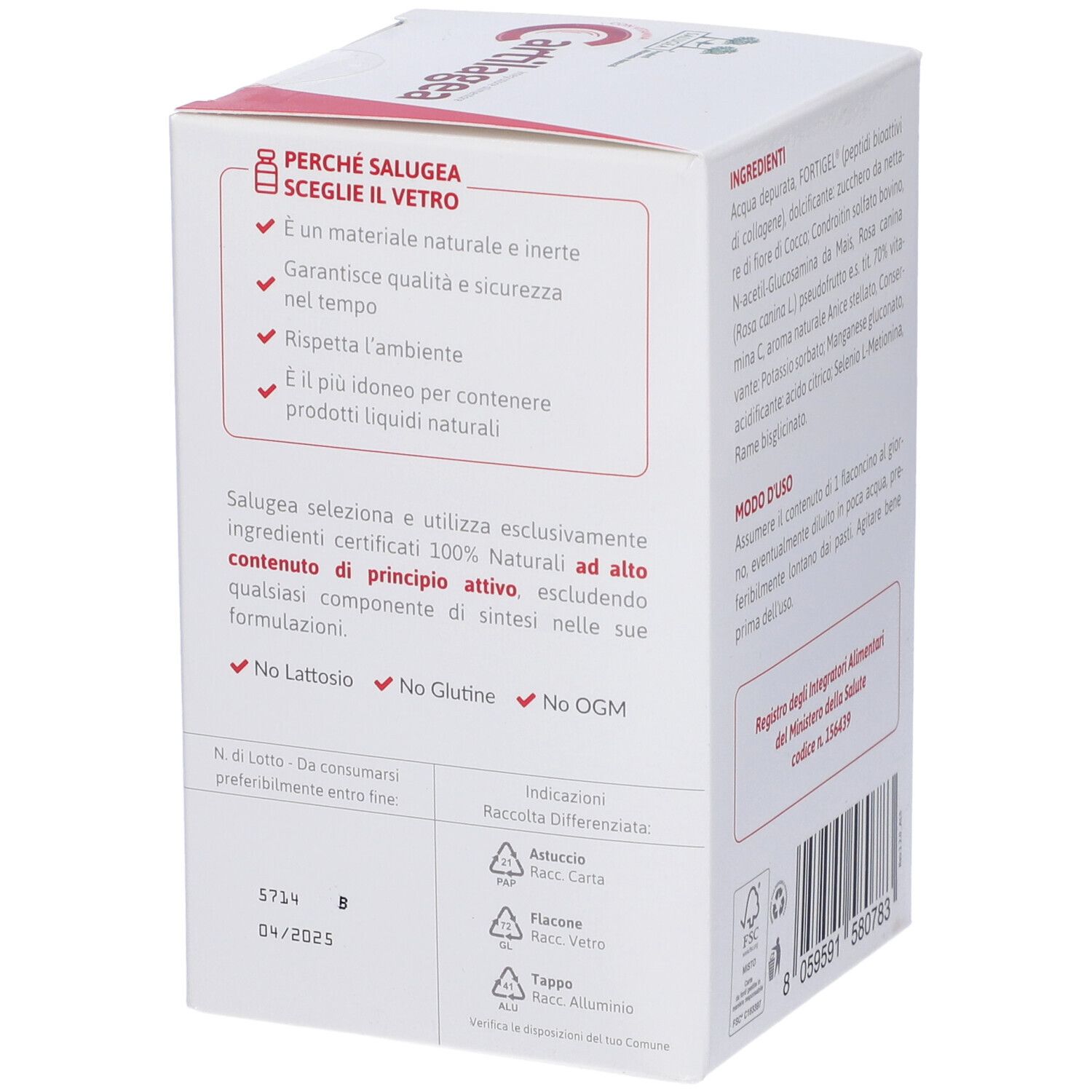 Emballage Cartilagea. Contient 18 flacons. Avec vitamine C. Complément alimentaire.