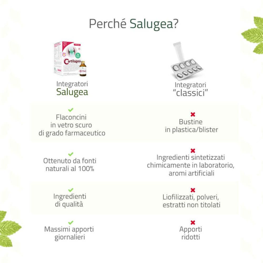Comparaison de Cartilagea avec d'autres produits. Cartilagea en flacons de verre, naturel, ingrédients de qualité.