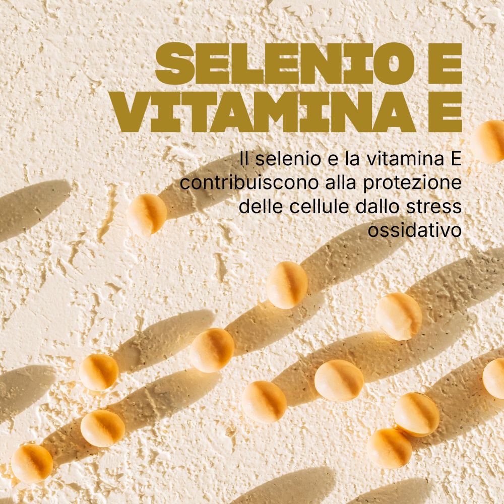Selen und Vitamin E in Swisse Sonnenschein zum Schutz der Zellen vor oxidativem Stress.