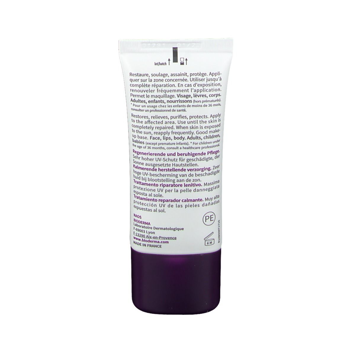 BIODERMA Cicabio SPF 50+ Crème apaisante et réparatrice pour les peaux endommagées avec protection solaire