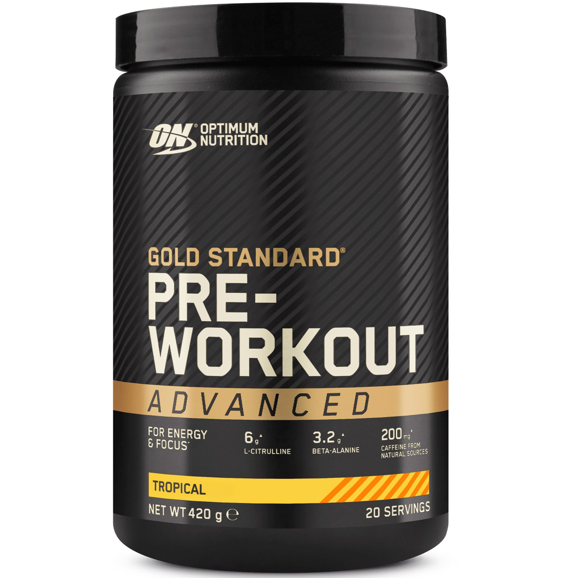 Optimum Nutrition Gold Standard Pre-Workout Advanced, Tropical, 420g Dose.