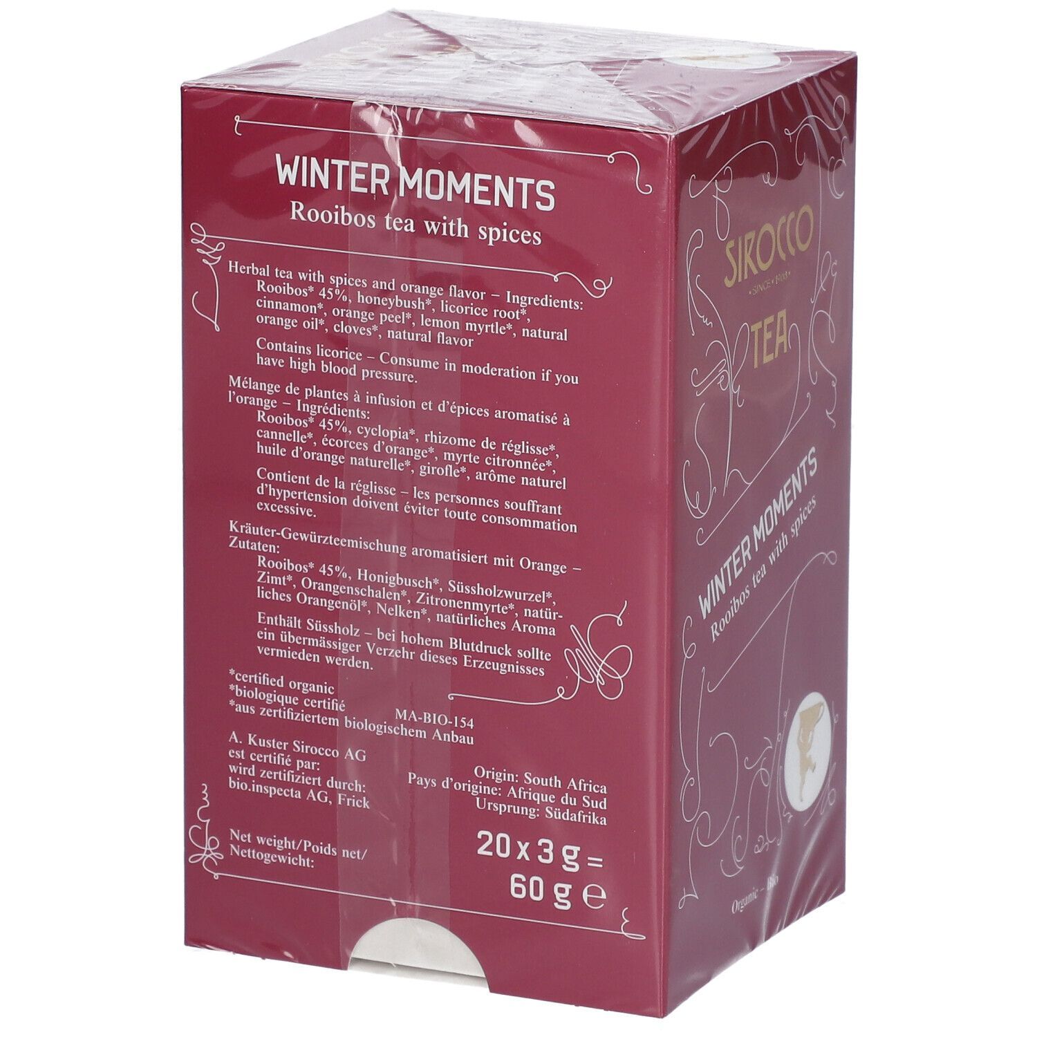 SIROCCO Sachets de thé Moments d'hiver