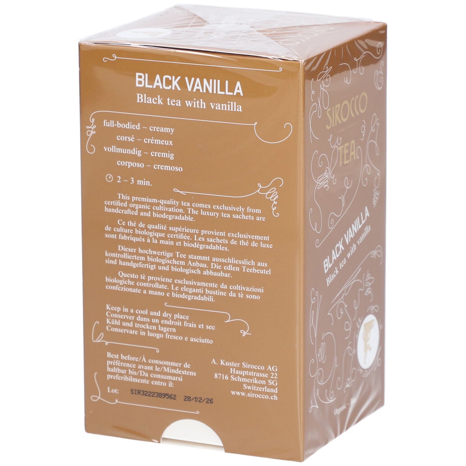 SIROCCO Teebeutel Black Vanilla 20 Stk