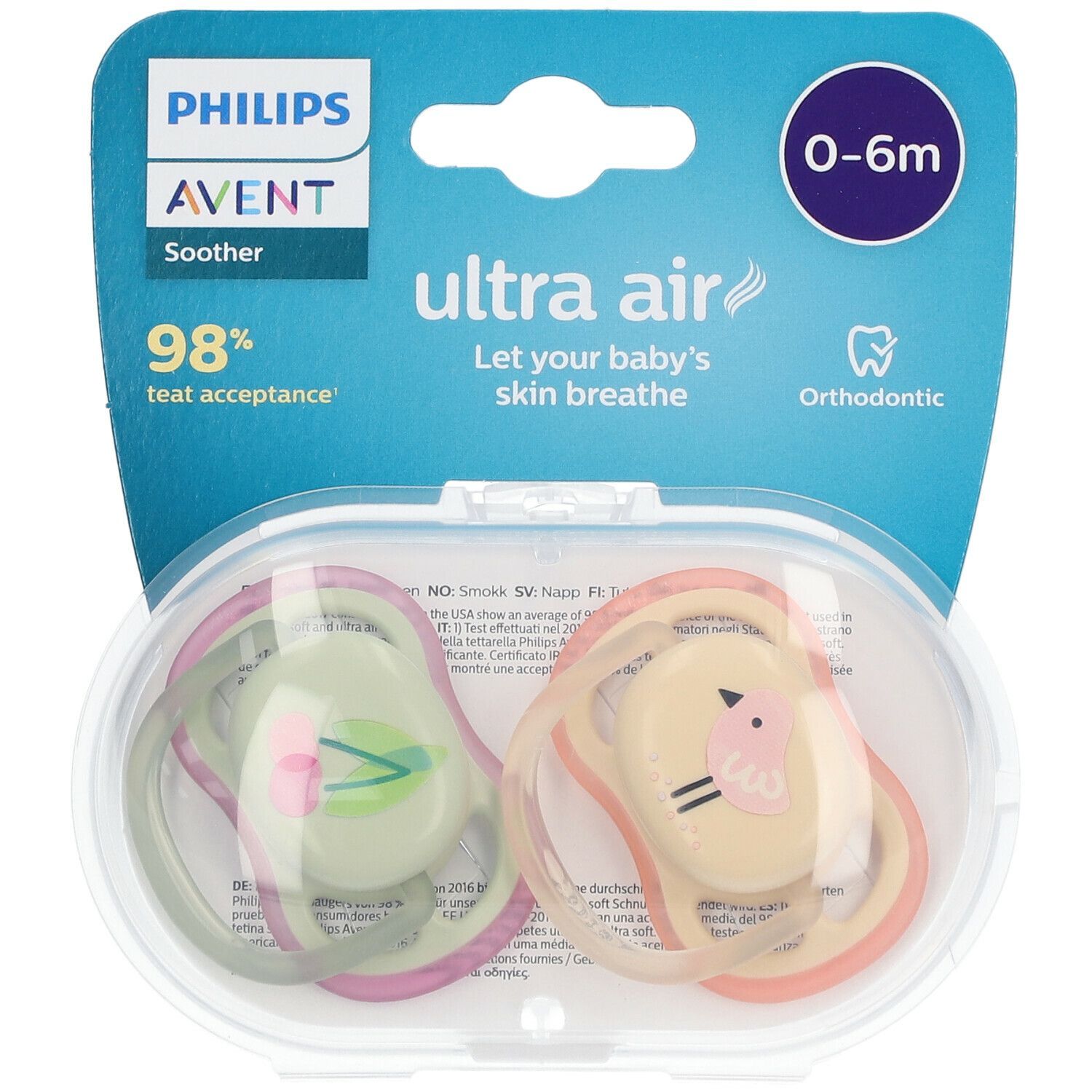 PHILIPS Avent Ultra Air Tétine 0-6 mois SCF085/13