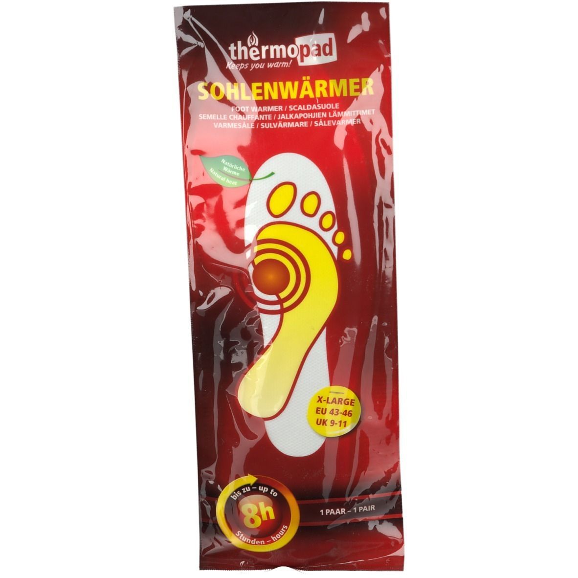 thermopad® Semelle chauffante taille XL EU à partir de 43