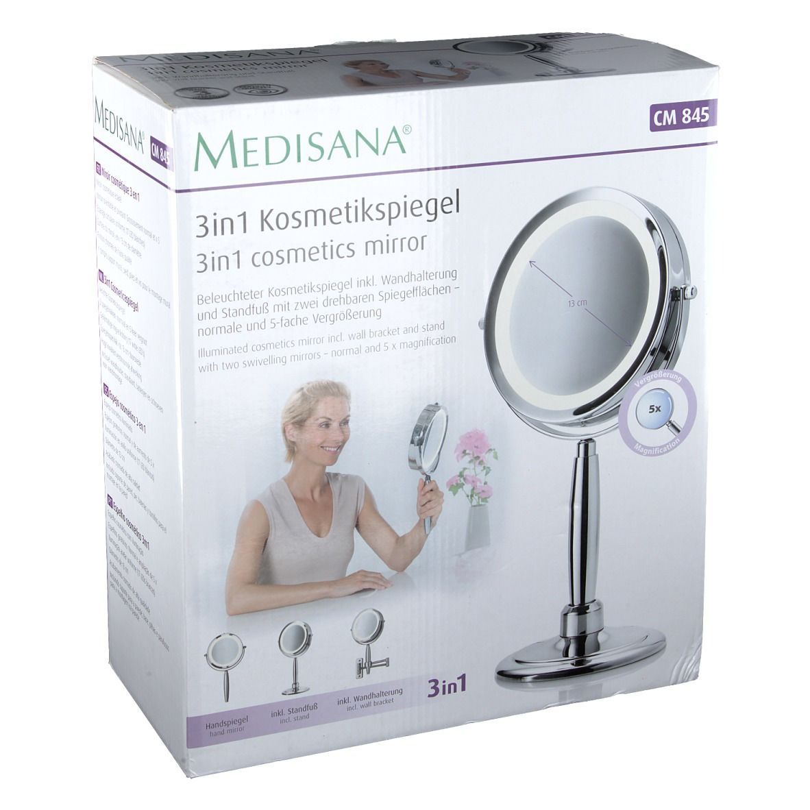 medisana® CM 845 3-in-1 Kosmetikspiegel