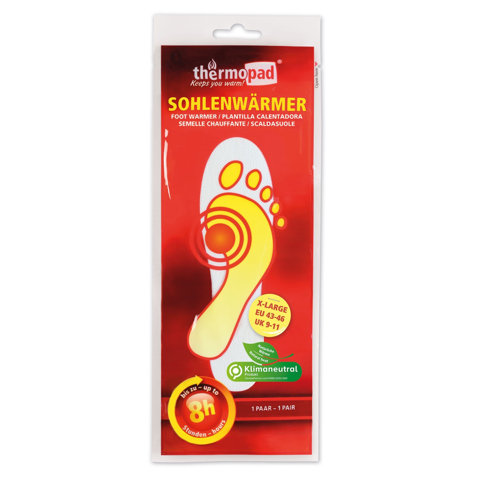 thermopad® Semelle chauffante taille XL EU à partir de 43