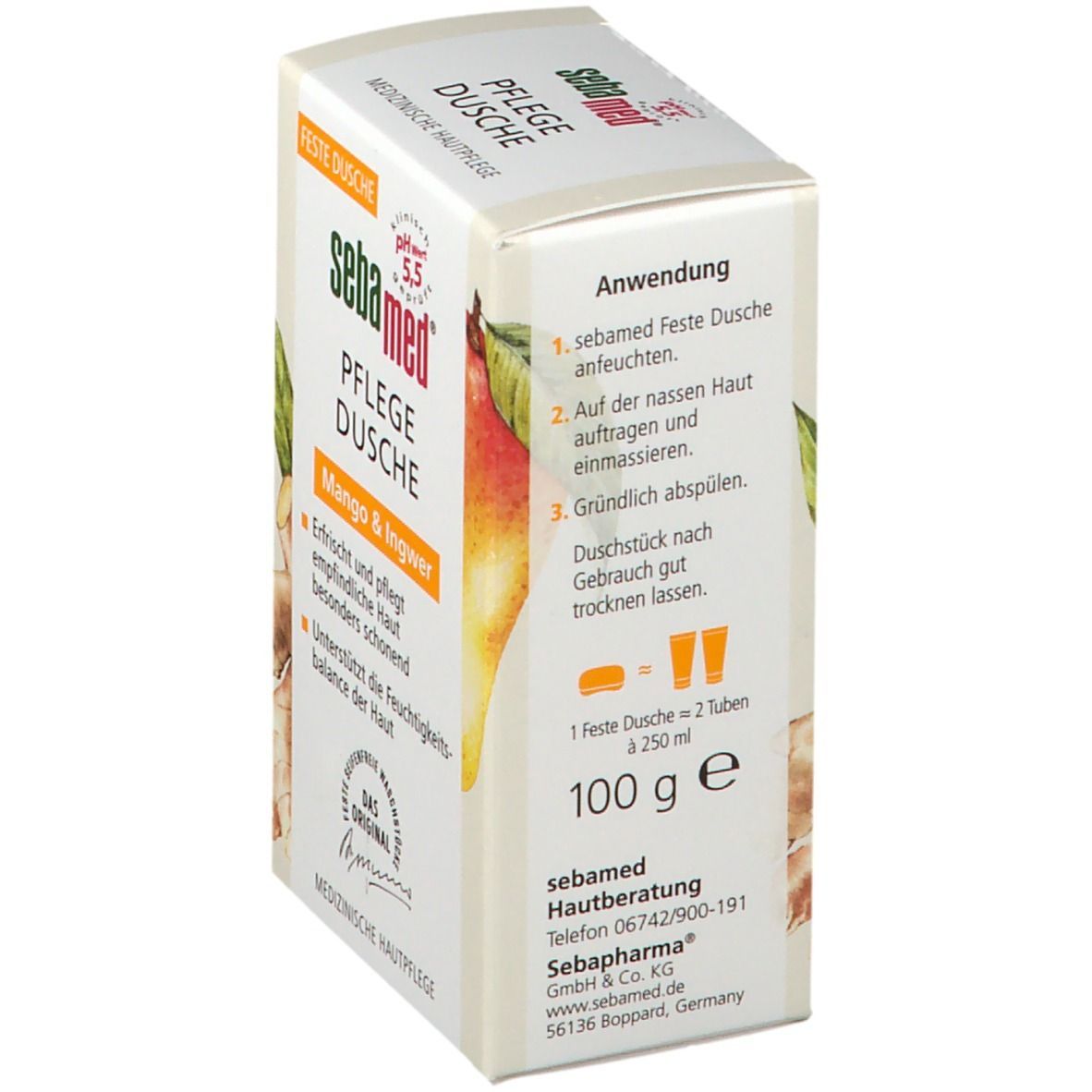 sebamed® care douche mangue & gingembre solide