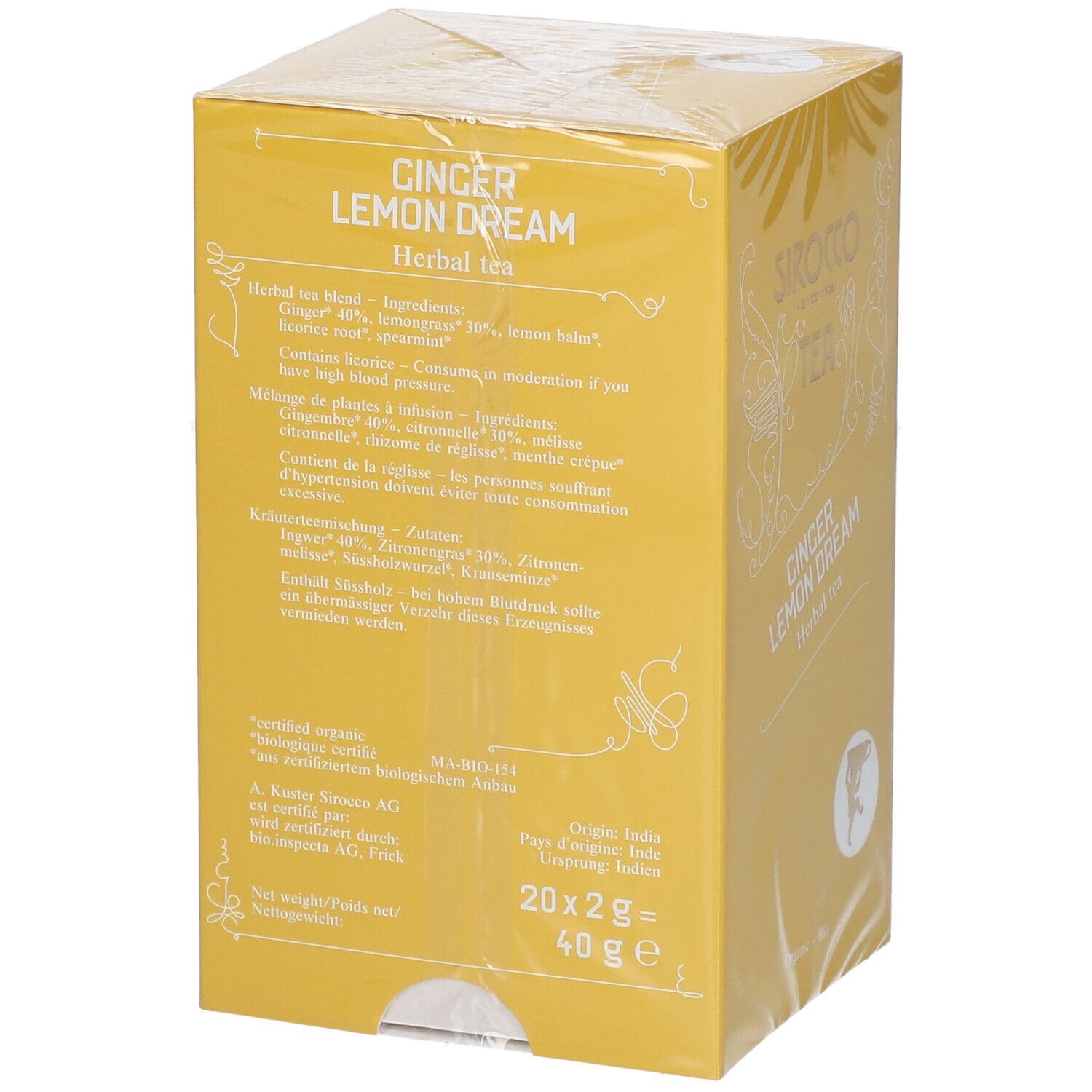 SIROCCO Teebeutel Ginger Lemon Dream