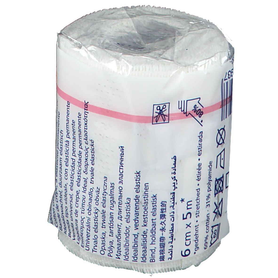 Idealast® Idealbinde 6 cm x 5 m mit Verbandklammern