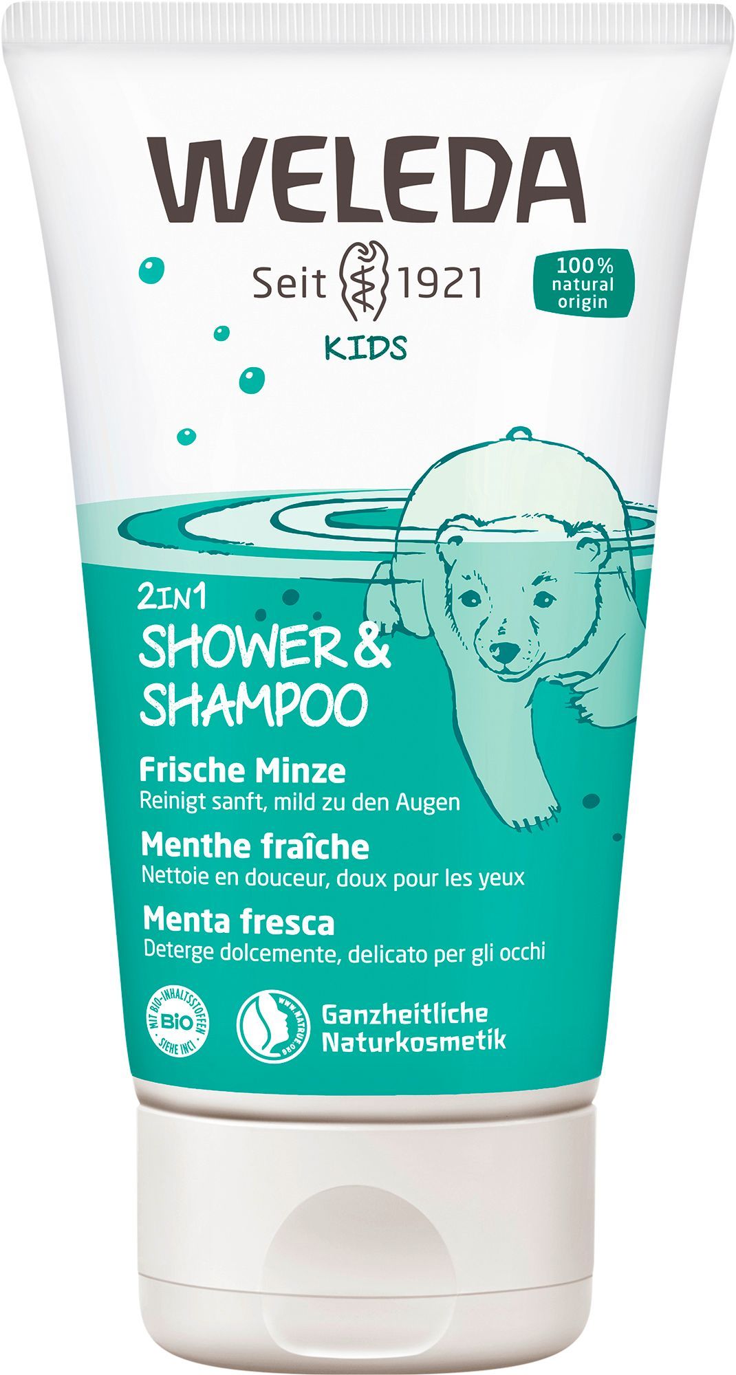 WELEDA Kids 2 in 1 Shower & Shampoo Menthe fraîche
