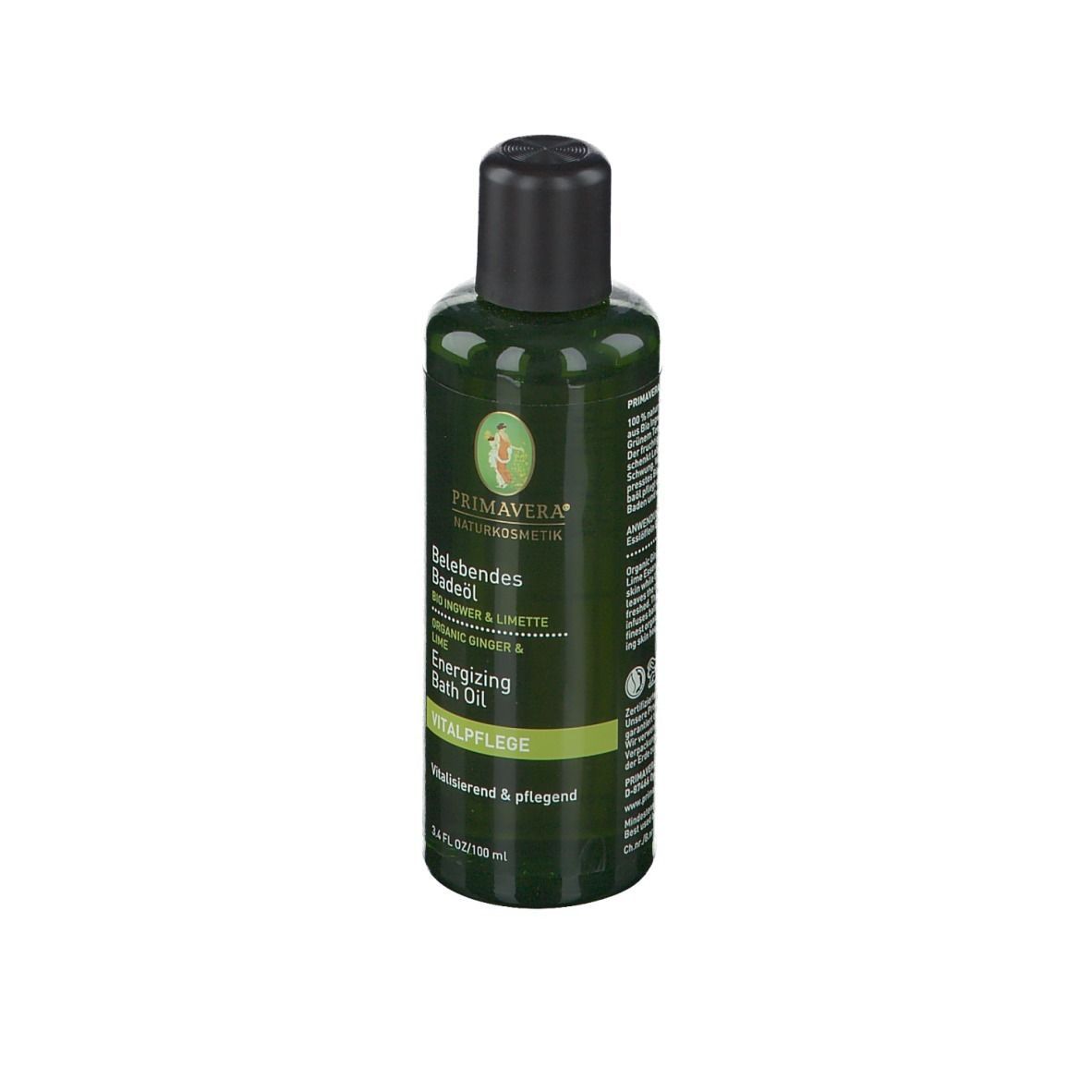 PRIMAVERA® Huile de bain revitalisante gingembre-citron vert bio