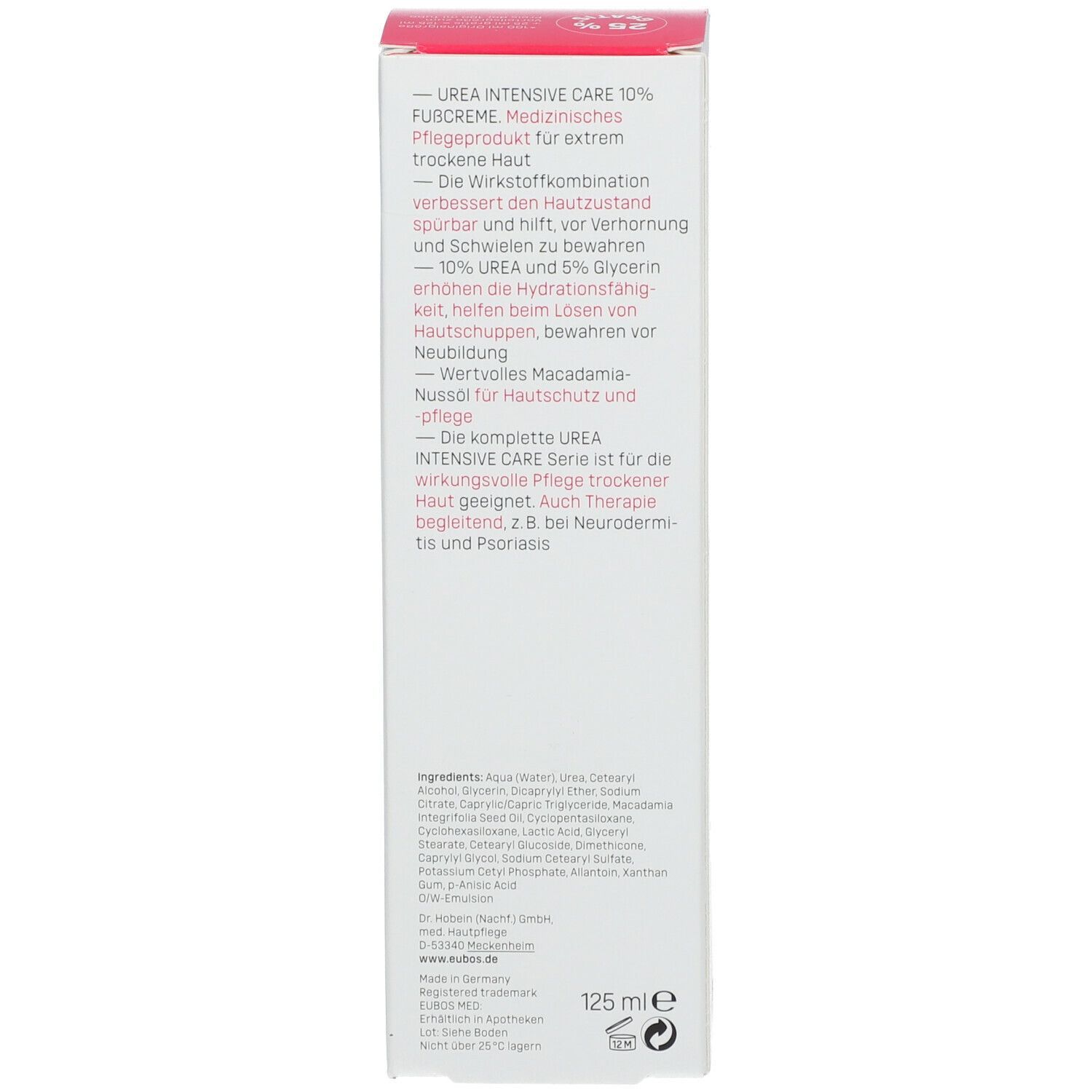 EUBOS® Peau sèche ​10% d'urée Crème pour pieds