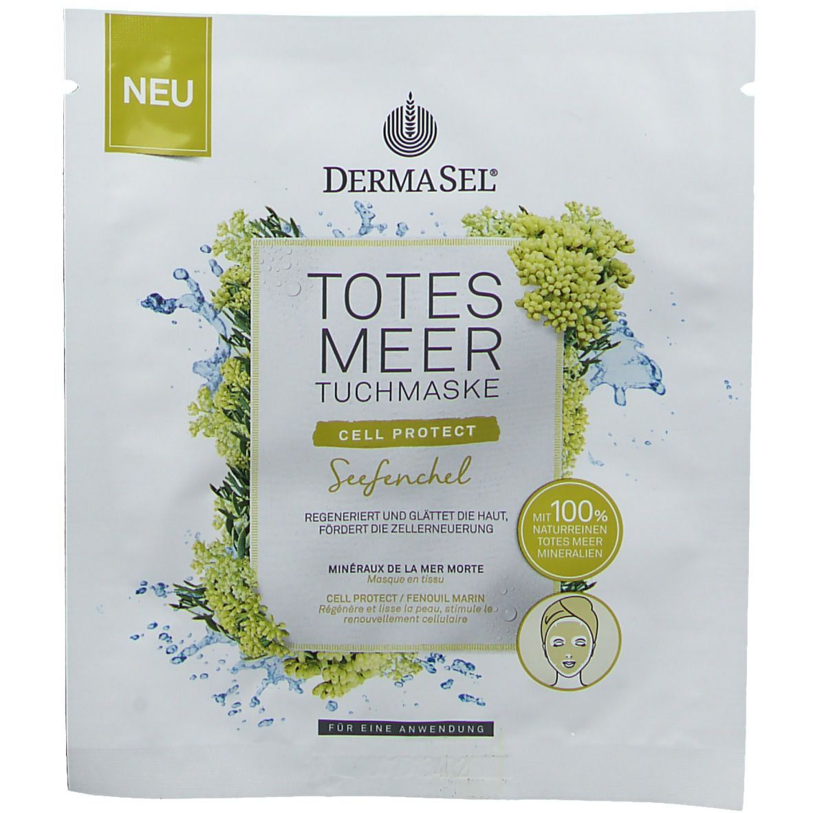DERMASEL® Masque en tissu de la Mer Morte au fenouil de mer