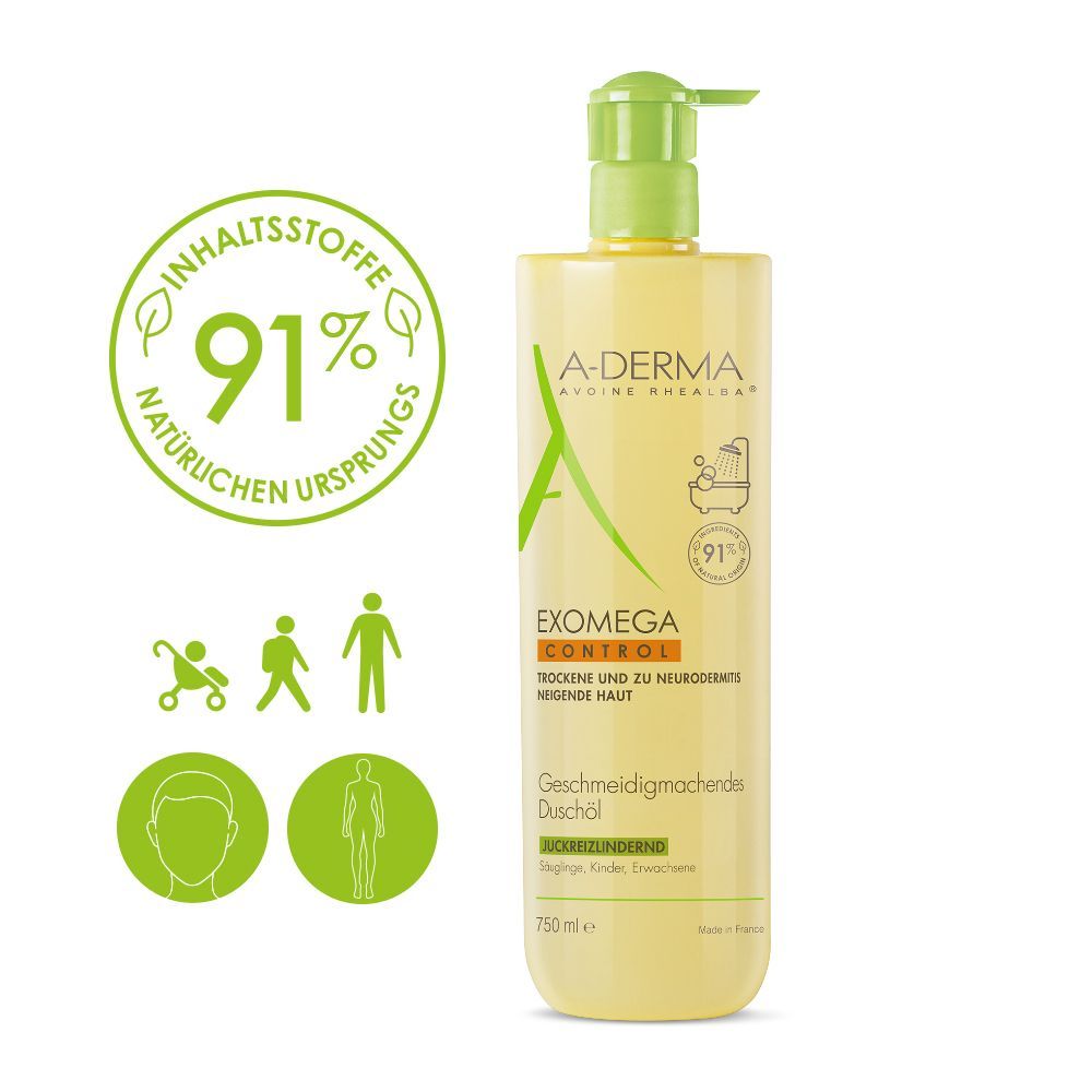 A-DERMA EXOMEGA CONTROL Geschmeidigmachendes Duschöl