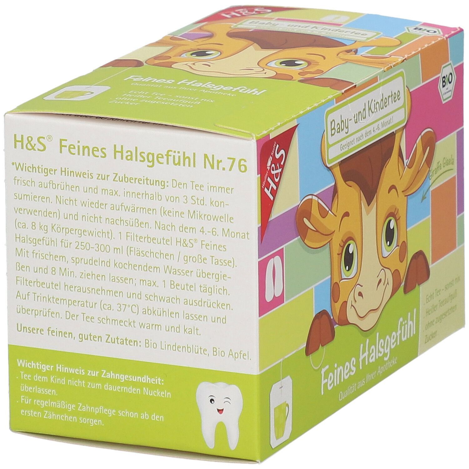H&S Thé pour bébés et enfants Sensation de gorge fine