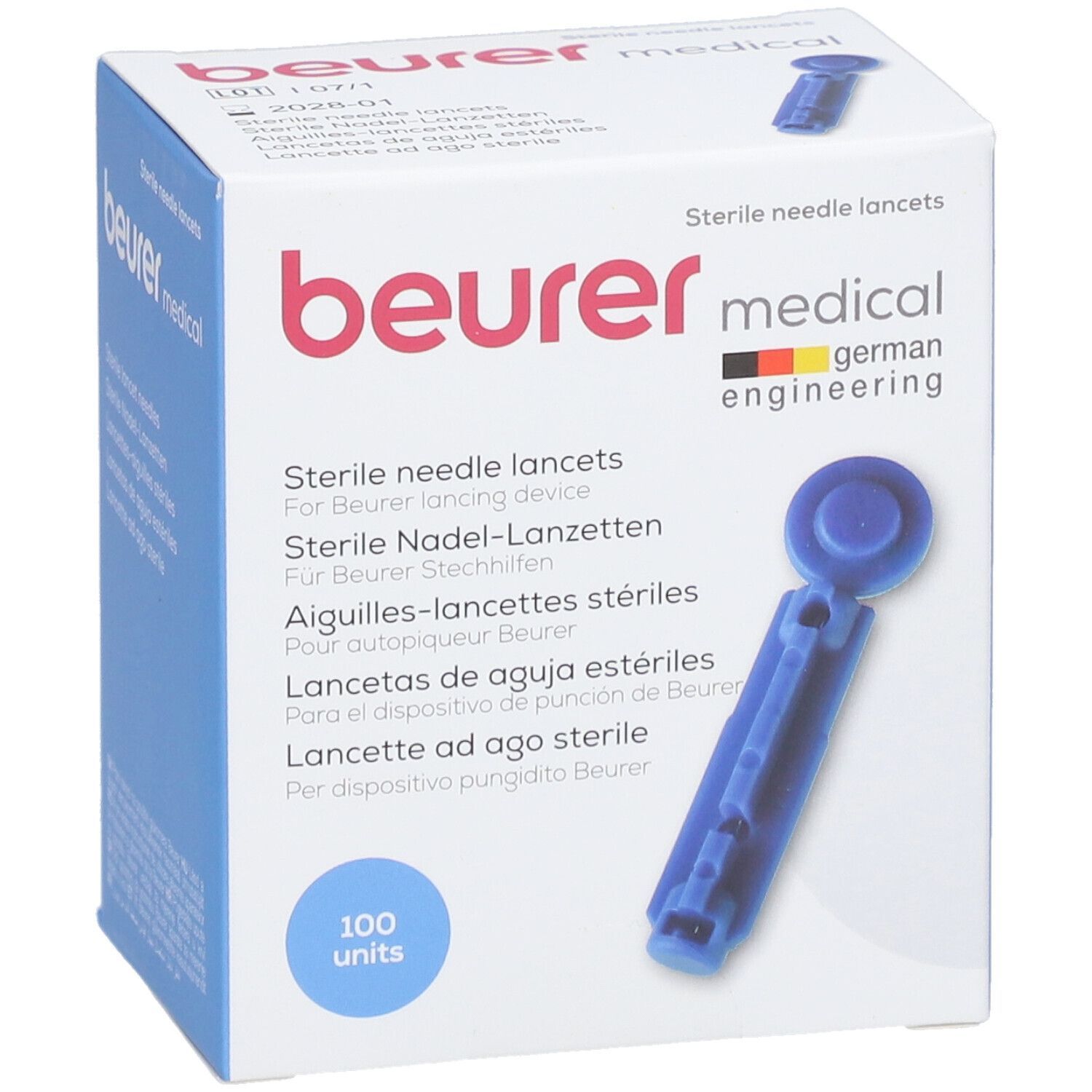 Beurer® Nadel-Lanzetten steril 28G 2,2 mm