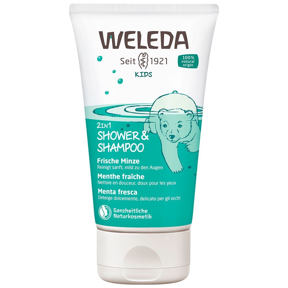 WELEDA Kids 2 in 1 Shower & Shampoo Menthe fraîche