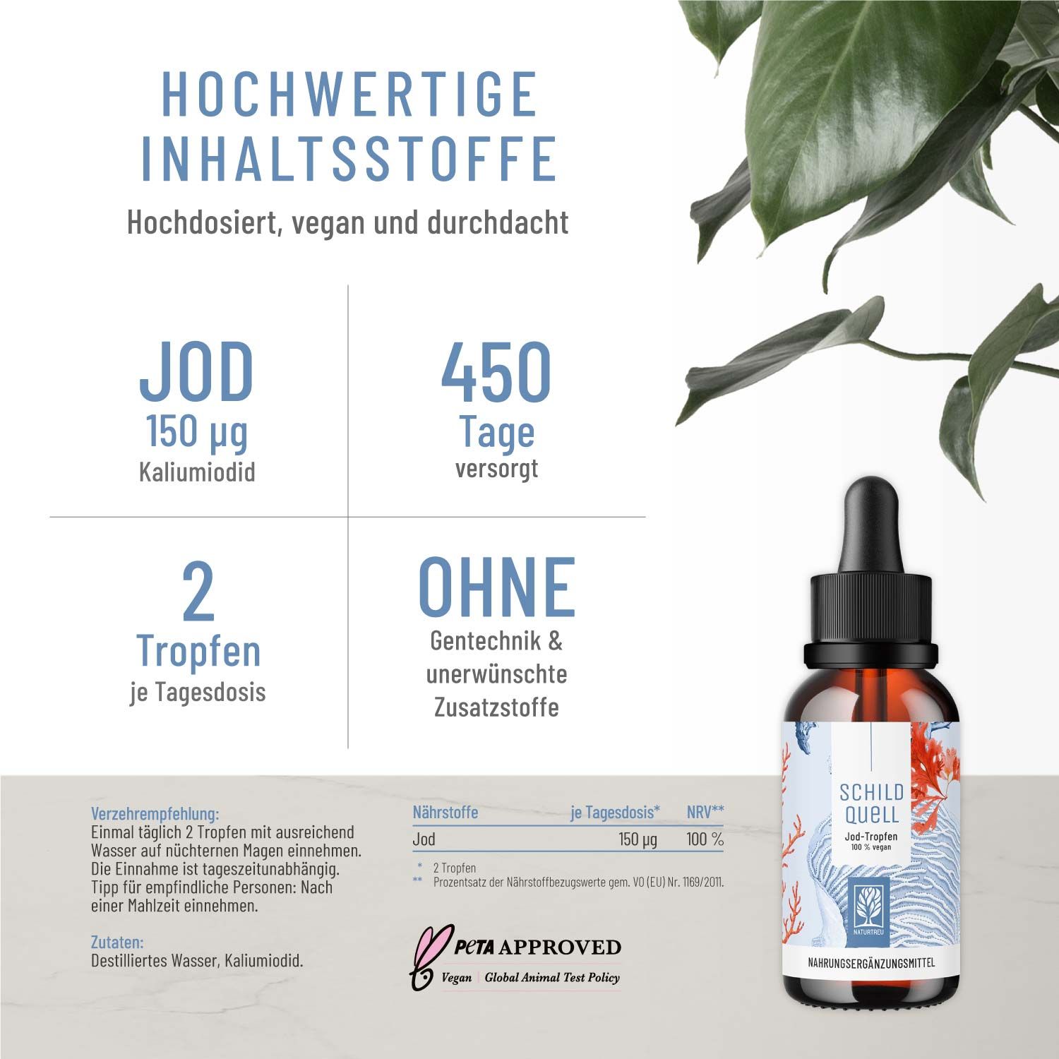 Jod Tropfen hochdosiert - Schildquell - NATURTREU®