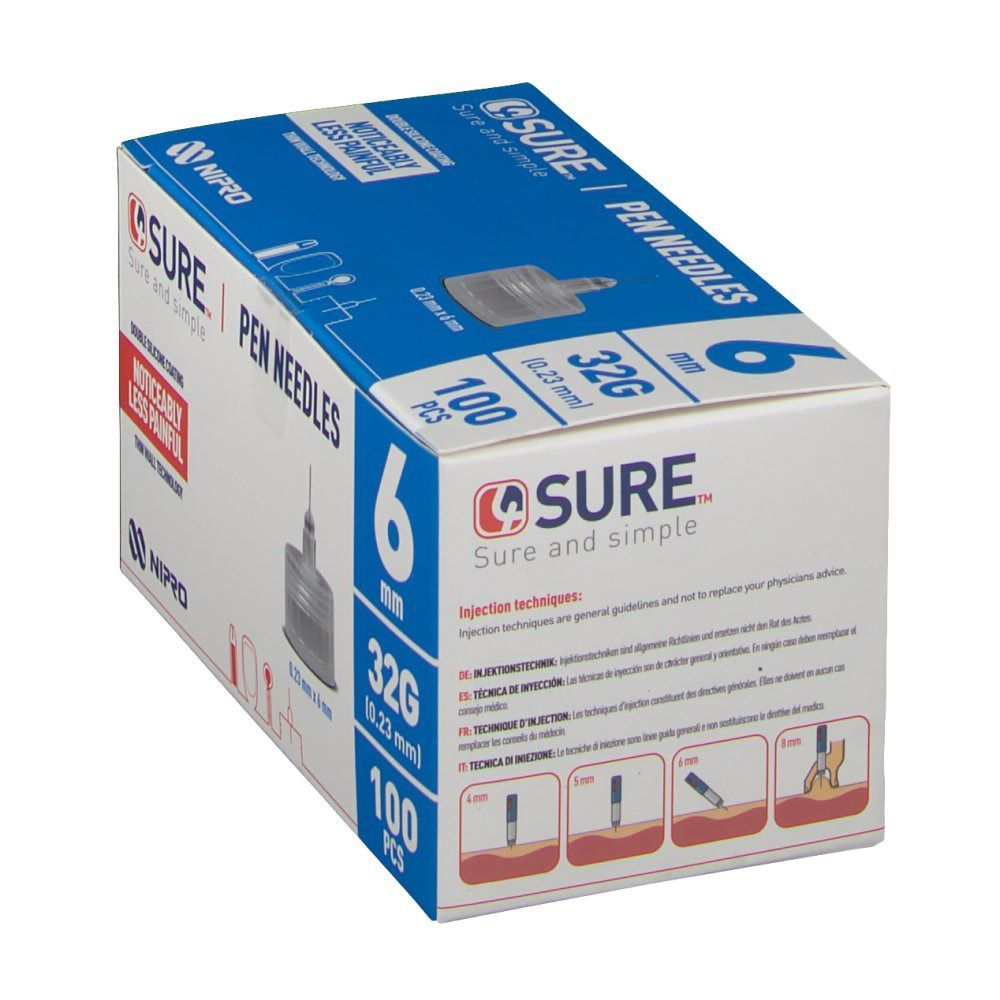 4SURE Pen-Nadeln 0,23 mm 32G 6 mm