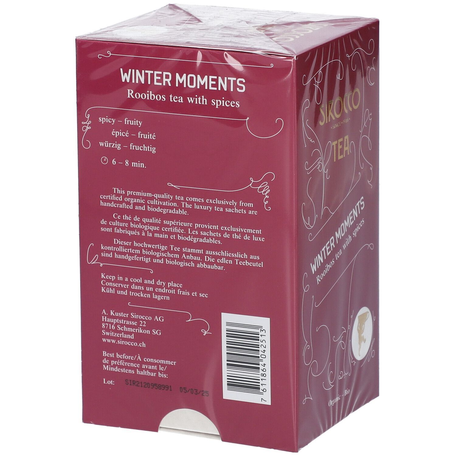 SIROCCO Sachets de thé Moments d'hiver