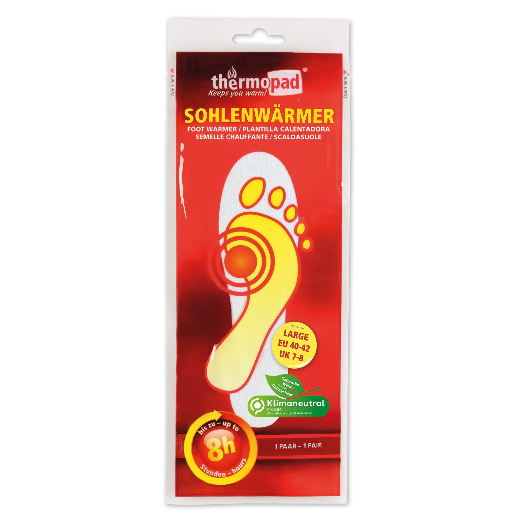 thermopad® Semelle réchauffeur Gr. L EU 40 - 42