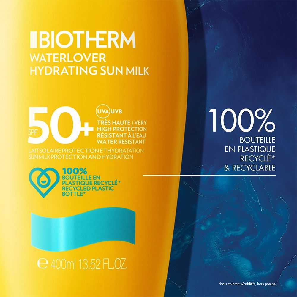 BIOTHERM Waterlover Feuchtigkeitsspendende Sonnenmilch SPF50+ (Französisch)