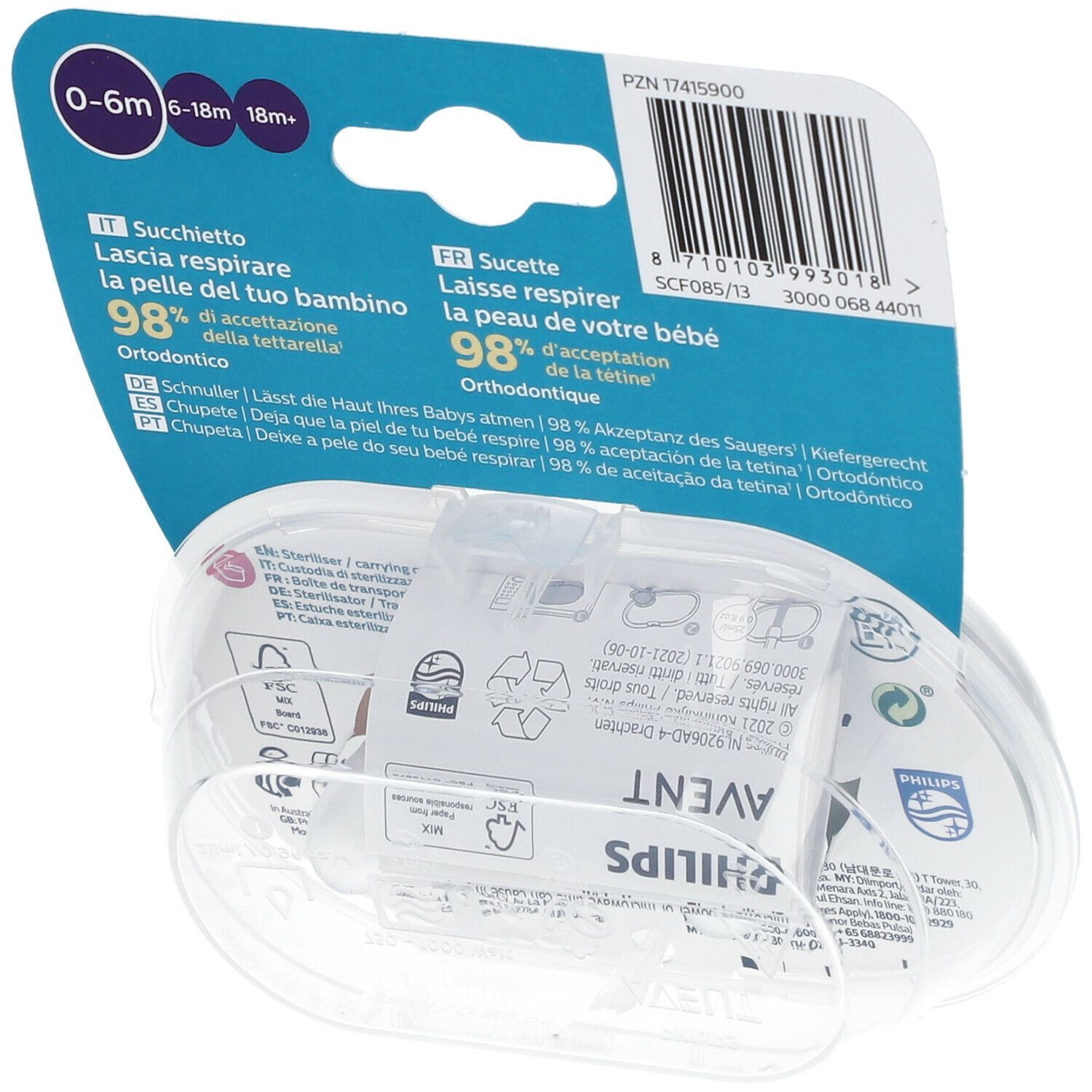 PHILIPS Avent Ultra Air Tétine 0-6 mois SCF085/13
