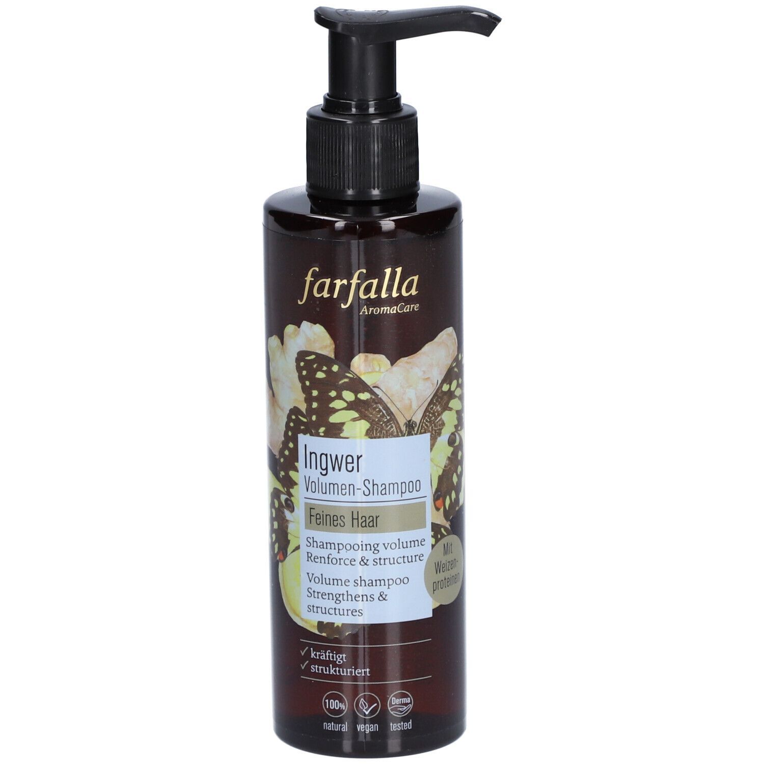FARFALLA Shampoing volume au gingembre
