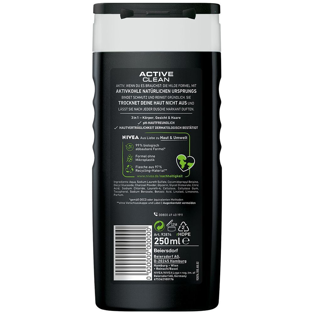 Nivea Men DEEP Active Clean Gel douche