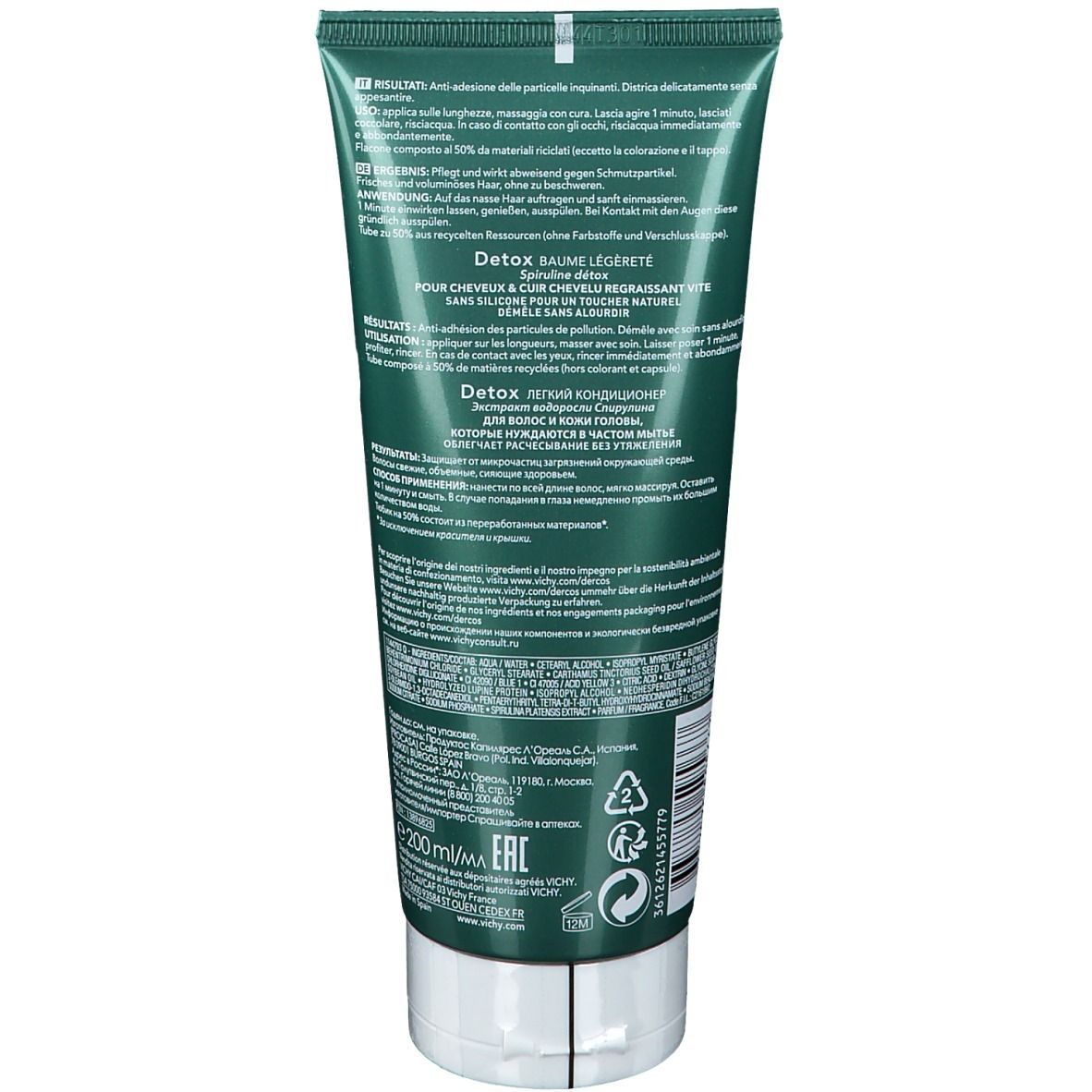 VICHY Dercos Nutrients Detox Après-Shampooing Léger