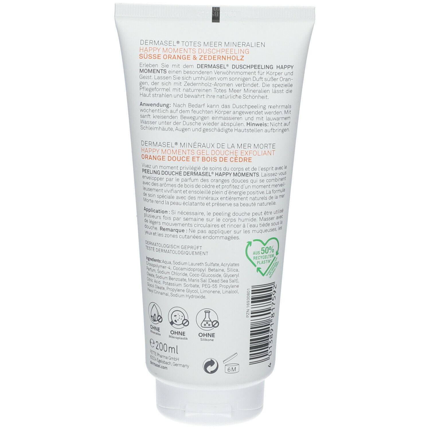 DERMASEL Mer Morte Gel douche exfoliant Happy Moments