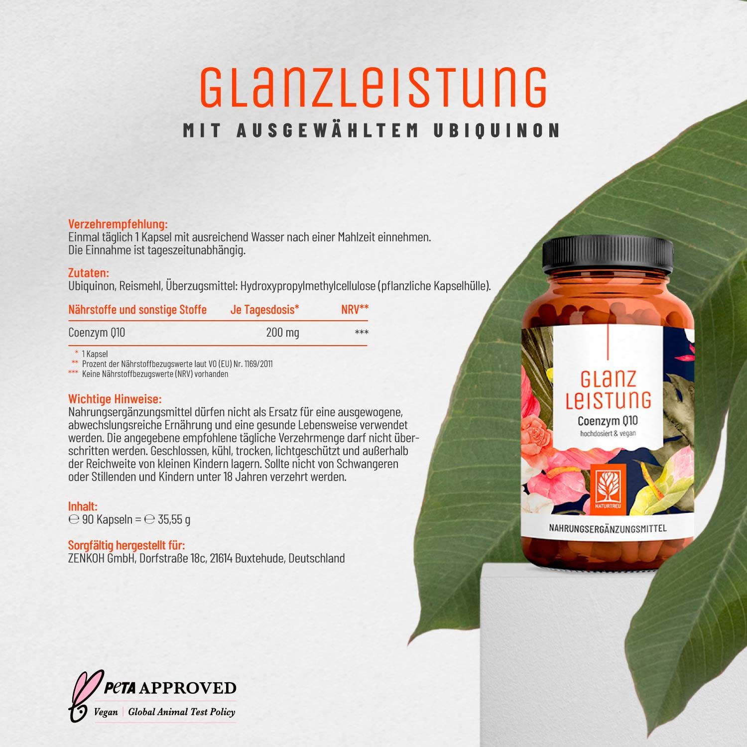 Coenzym Q10 - Glanzleistung - NATURTREU®