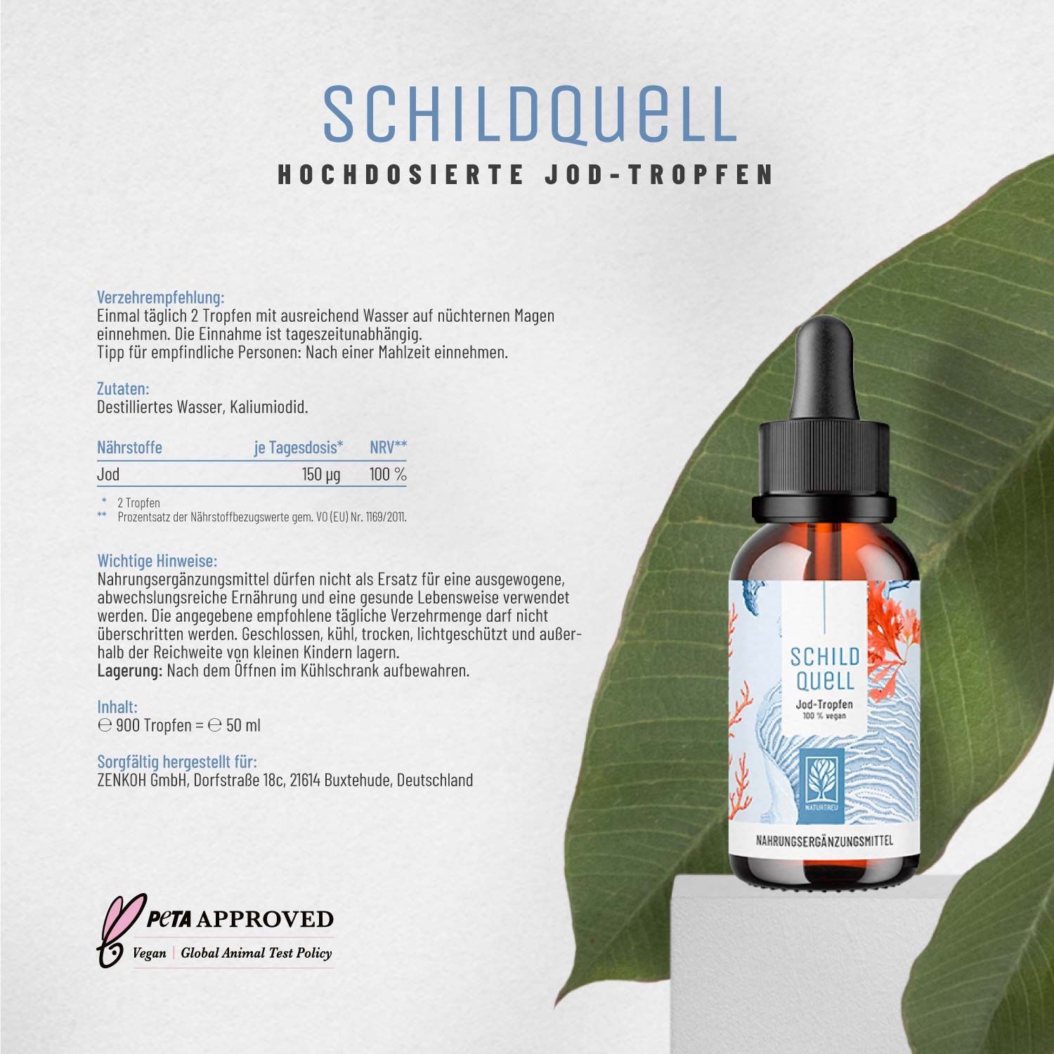 Jod Tropfen hochdosiert - Schildquell - NATURTREU®