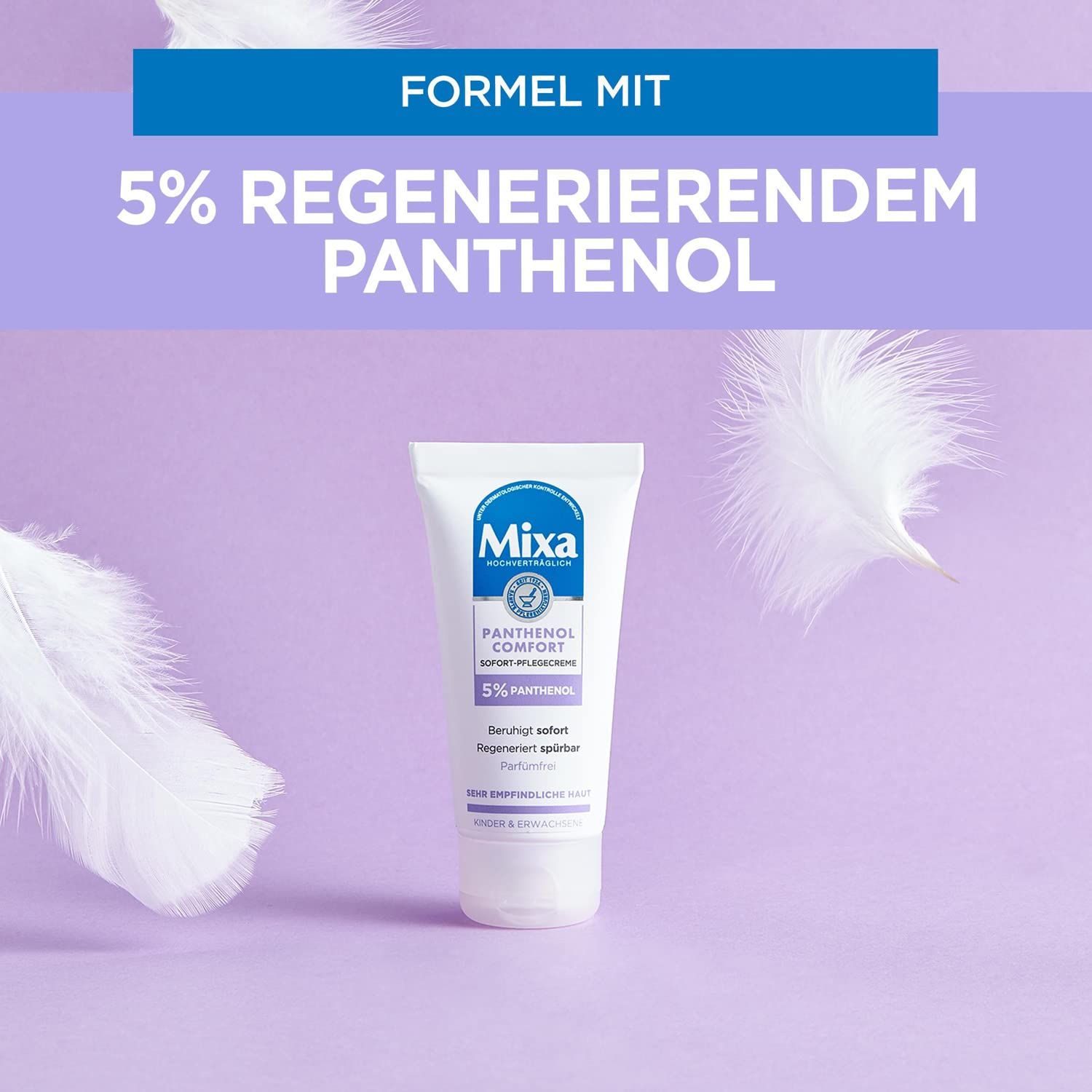 Mixa Crème de soin immédiat pour peaux sensibles et irritées, crème cicatrisante contre les rougeurs