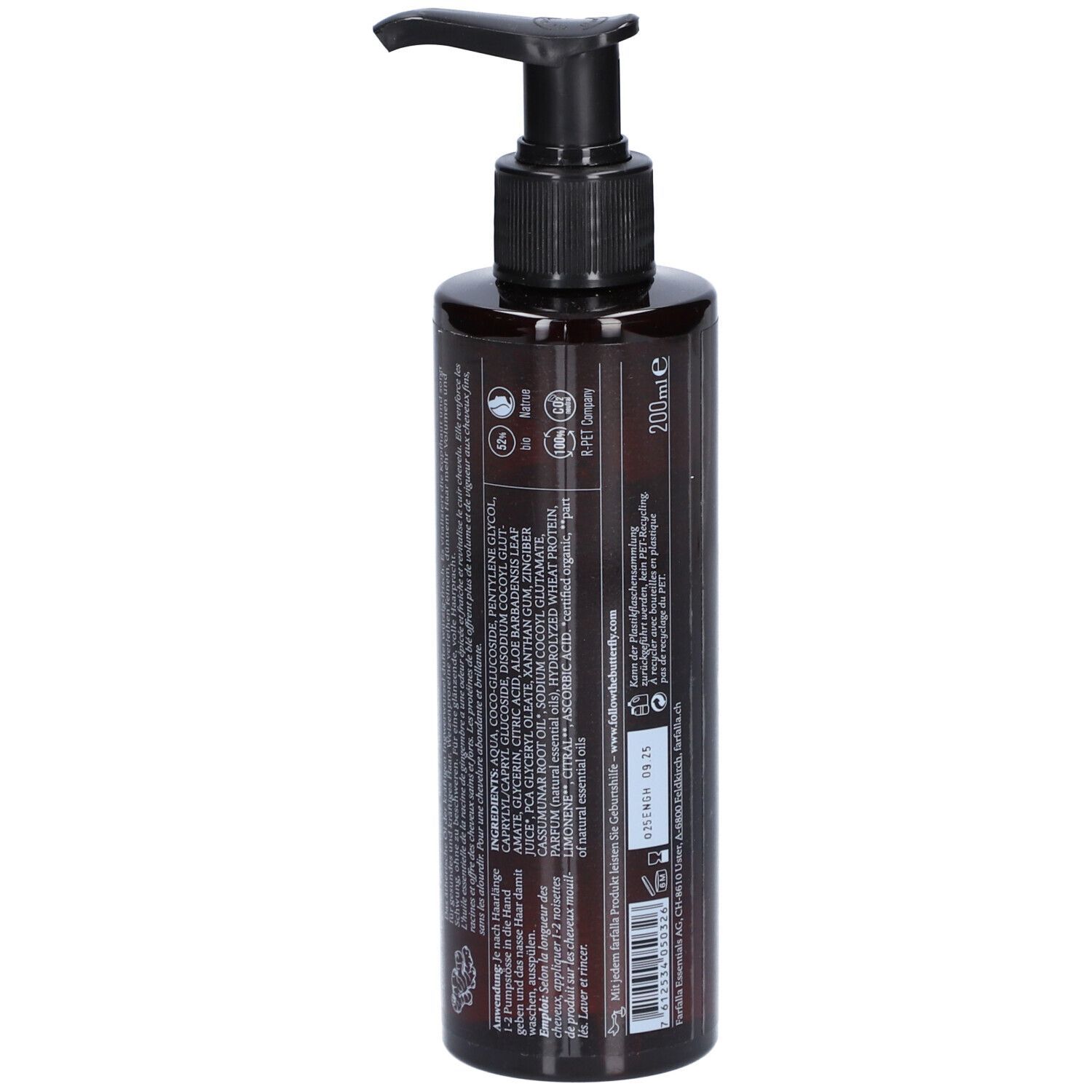 FARFALLA Shampoing volume au gingembre