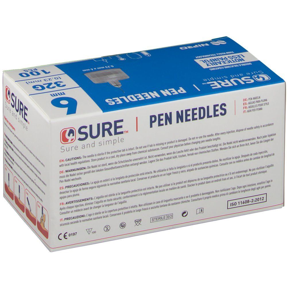 4SURE Pen-Nadeln 0,23 mm 32G 6 mm