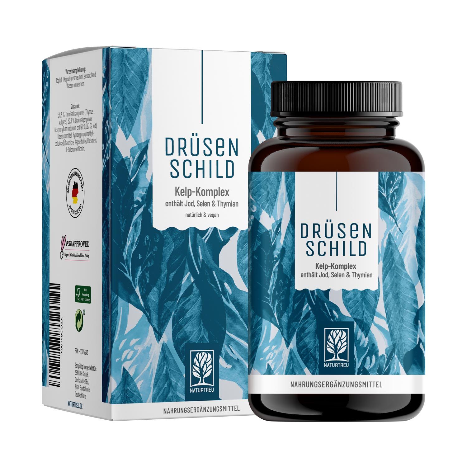 Complexe d'iode (kelp) & sélénium - Bouclier glandulaire - NATURTREU®