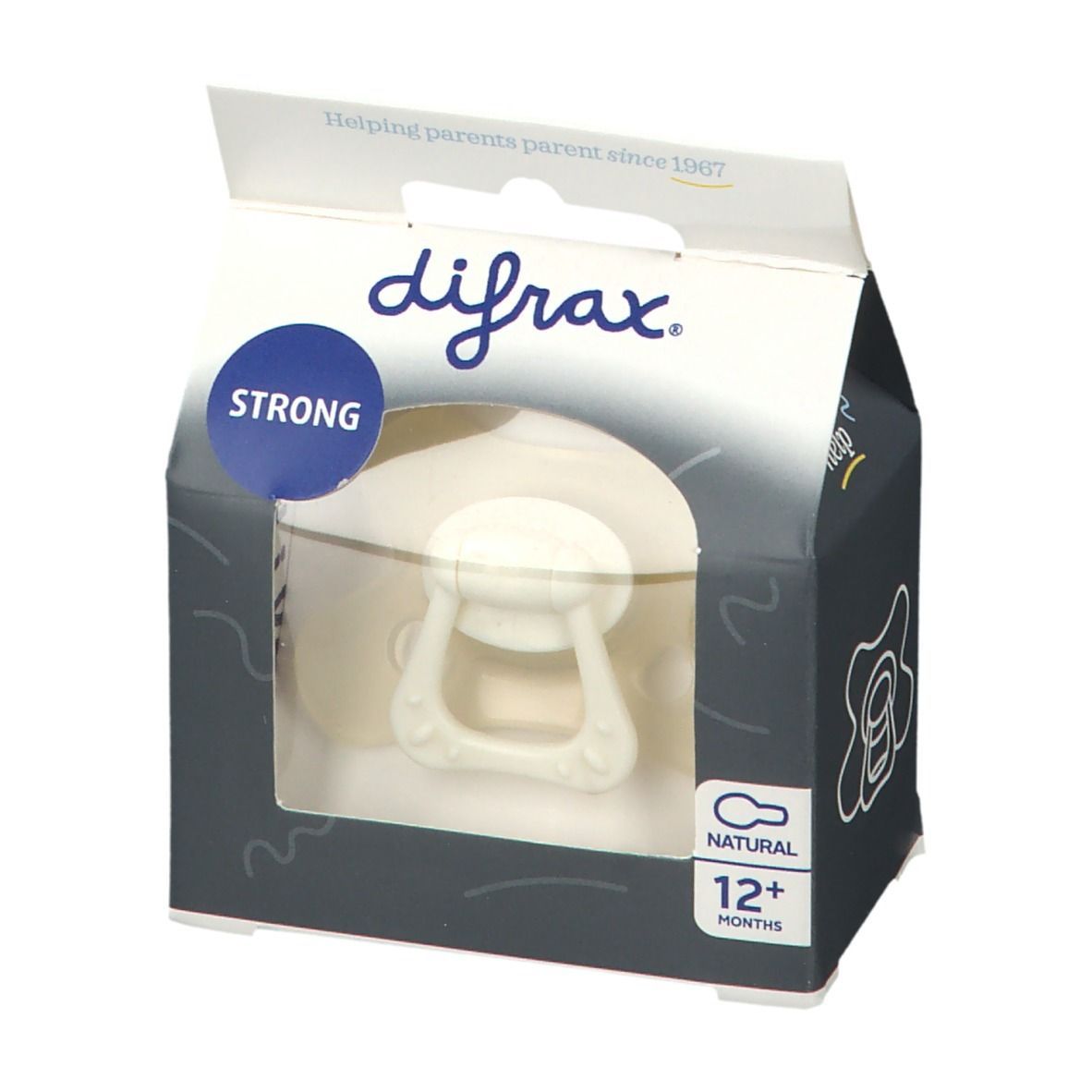 difrax® Sucettes Natural 12+ Mois