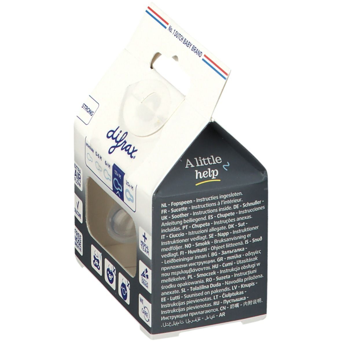 difrax® Sucettes Natural 12+ Mois
