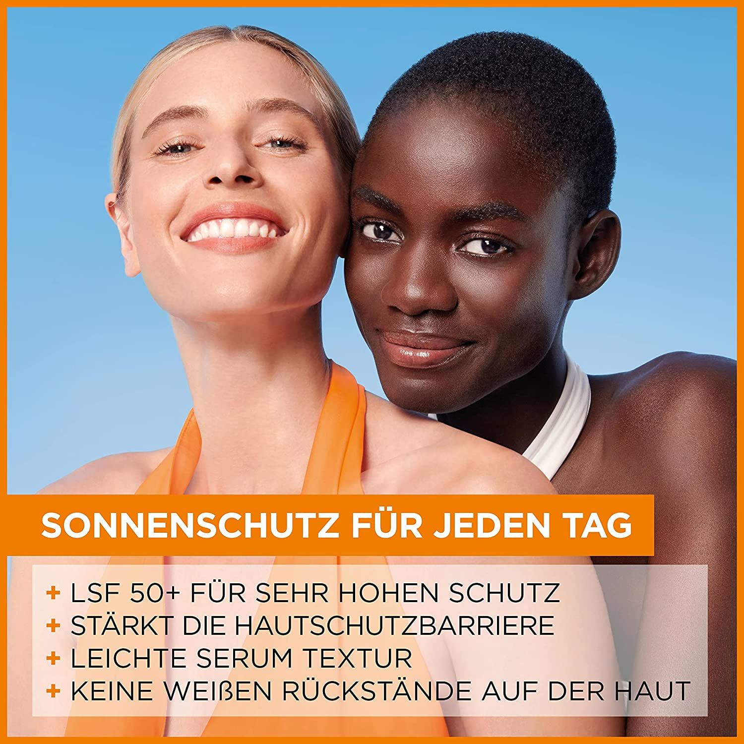Garnier Sérum avec facteur de protection solaire 50+, protection UVA et UVB, Pour tous les types de peau