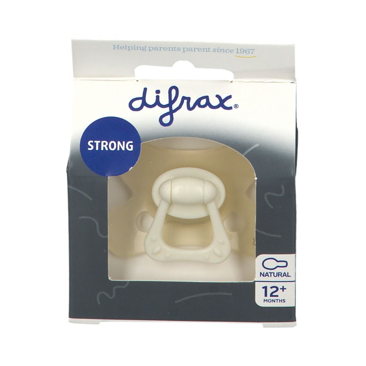 difrax® Sucettes Natural 12+ Mois