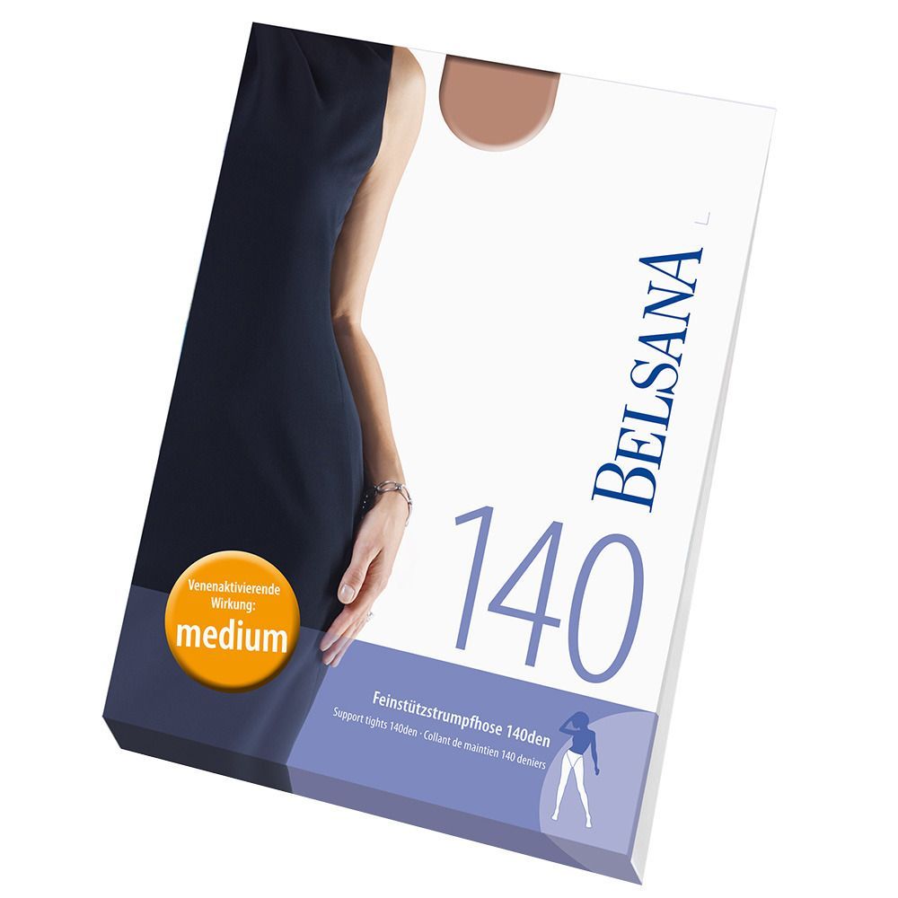 Belsana 140den Feinstützstrumpfhose Größe 5 Schuhgröße 47 - 50 Sand