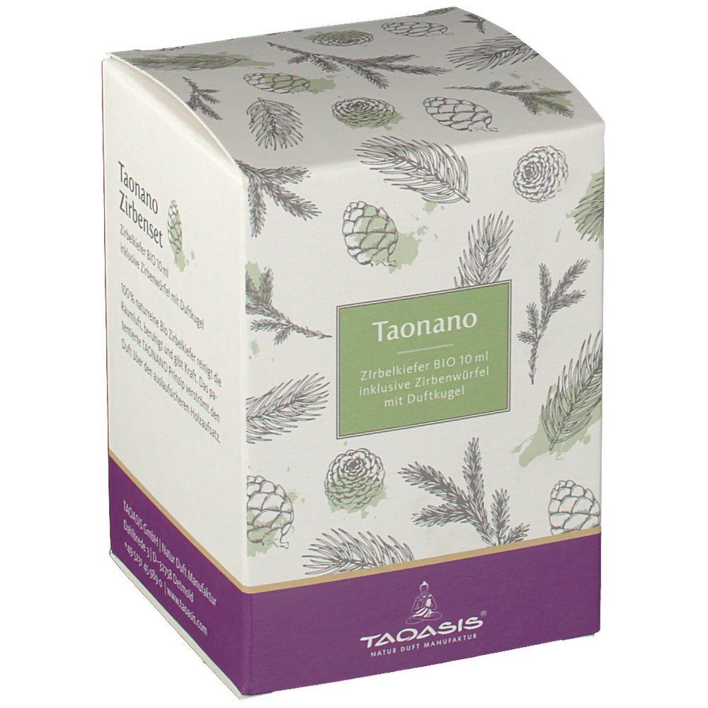 TAOASIS® Taonano Swiss Pine avec huile de pin & Cube en bois