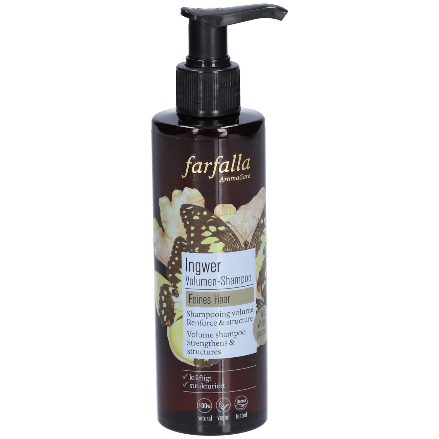 FARFALLA Shampoing volume au gingembre