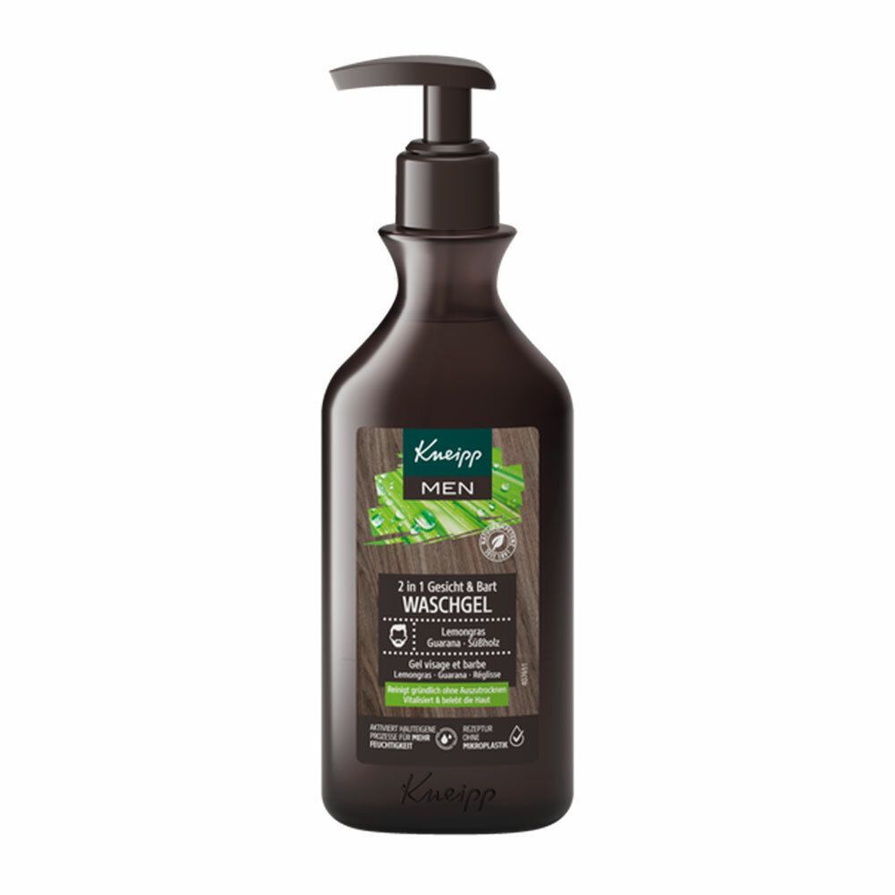 Kneipp® 2 en 1 Gel nettoyant visage & barbe