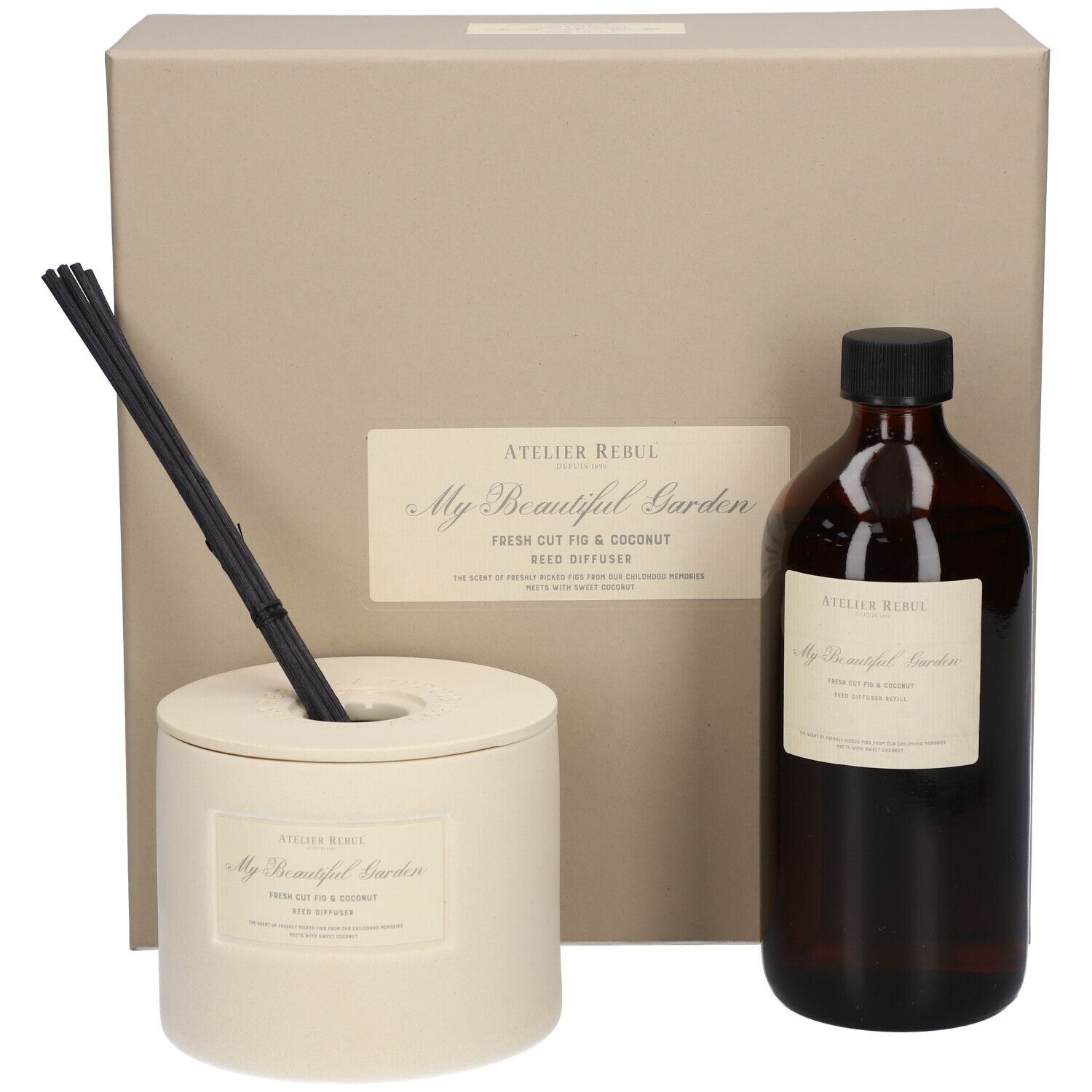 ATELIER REBUL My Beautiful Garden FRESH CUT FIG & COCONUT DIFFUSER