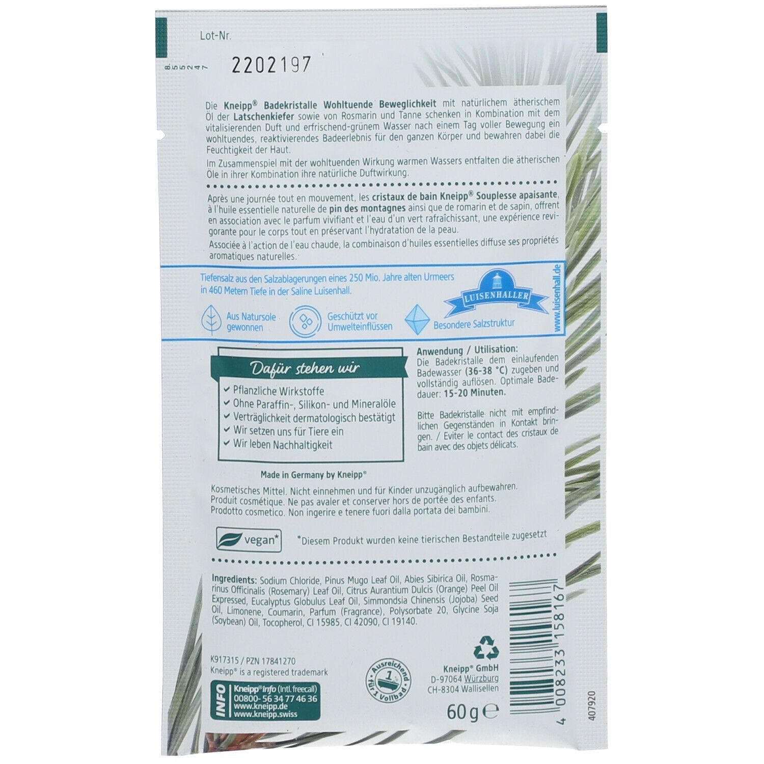 Kneipp® Badekristalle Energie & Vitalität