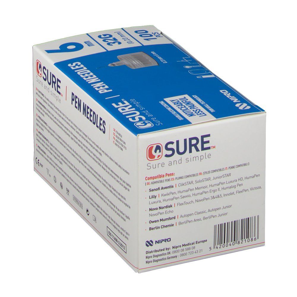 4SURE Pen-Nadeln 0,23 mm 32G 6 mm